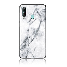 Funda Bumper Silicona Gel Espejo Patron de Moda Carcasa para Samsung Galaxy A60 Blanco