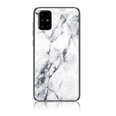 Funda Bumper Silicona Gel Espejo Patron de Moda Carcasa para Samsung Galaxy A71 4G A715 Blanco