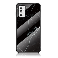 Funda Bumper Silicona Gel Espejo Patron de Moda Carcasa para Samsung Galaxy M52 5G Negro