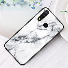 Funda Bumper Silicona Gel Espejo Patron de Moda Carcasa para Vivo iQOO U3 4G Blanco