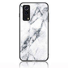 Funda Bumper Silicona Gel Espejo Patron de Moda Carcasa para Vivo iQOO Z3 5G Blanco