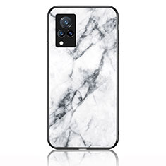 Funda Bumper Silicona Gel Espejo Patron de Moda Carcasa para Vivo V21s 5G Blanco