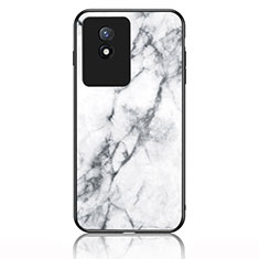 Funda Bumper Silicona Gel Espejo Patron de Moda Carcasa para Vivo Y02A Blanco