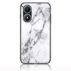 Funda Bumper Silicona Gel Espejo Patron de Moda Carcasa para Vivo Y02S Blanco