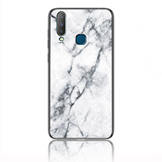 Funda Bumper Silicona Gel Espejo Patron de Moda Carcasa para Vivo Y17 Blanco