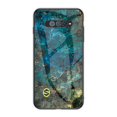 Funda Bumper Silicona Gel Espejo Patron de Moda Carcasa para Xiaomi Black Shark 4S 5G Azul