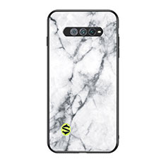 Funda Bumper Silicona Gel Espejo Patron de Moda Carcasa para Xiaomi Black Shark 4S 5G Blanco