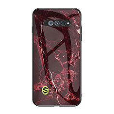 Funda Bumper Silicona Gel Espejo Patron de Moda Carcasa para Xiaomi Black Shark 5 RS 5G Rojo