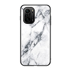 Funda Bumper Silicona Gel Espejo Patron de Moda Carcasa para Xiaomi Mi 11X 5G Blanco