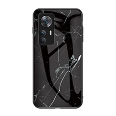 Funda Bumper Silicona Gel Espejo Patron de Moda Carcasa para Xiaomi Mi 12T 5G Negro