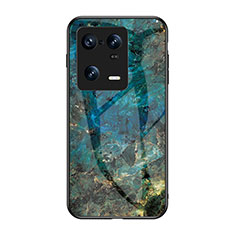 Funda Bumper Silicona Gel Espejo Patron de Moda Carcasa para Xiaomi Mi 13 Pro 5G Azul