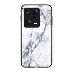 Funda Bumper Silicona Gel Espejo Patron de Moda Carcasa para Xiaomi Mi 13 Pro 5G Blanco