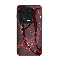 Funda Bumper Silicona Gel Espejo Patron de Moda Carcasa para Xiaomi Mi 13 Pro 5G Rojo