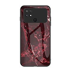 Funda Bumper Silicona Gel Espejo Patron de Moda Carcasa para Xiaomi Poco C40 Rojo