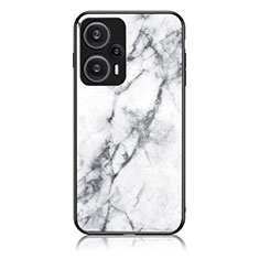 Funda Bumper Silicona Gel Espejo Patron de Moda Carcasa para Xiaomi Poco F5 5G Blanco