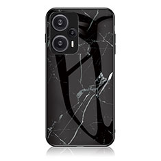 Funda Bumper Silicona Gel Espejo Patron de Moda Carcasa para Xiaomi Poco F5 5G Negro