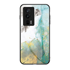 Funda Bumper Silicona Gel Espejo Patron de Moda Carcasa para Xiaomi Poco F5 Pro 5G Verde