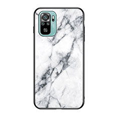 Funda Bumper Silicona Gel Espejo Patron de Moda Carcasa para Xiaomi Poco M5S Blanco