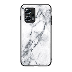 Funda Bumper Silicona Gel Espejo Patron de Moda Carcasa para Xiaomi Redmi K50i 5G Blanco