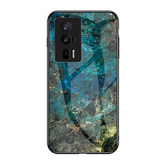 Funda Bumper Silicona Gel Espejo Patron de Moda Carcasa para Xiaomi Redmi K60 5G Azul