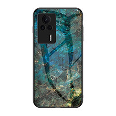 Funda Bumper Silicona Gel Espejo Patron de Moda Carcasa para Xiaomi Redmi K60E 5G Azul