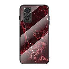 Funda Bumper Silicona Gel Espejo Patron de Moda Carcasa para Xiaomi Redmi Note 11 4G (2022) Rojo