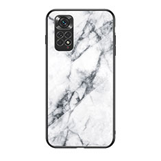 Funda Bumper Silicona Gel Espejo Patron de Moda Carcasa para Xiaomi Redmi Note 11S 4G Blanco