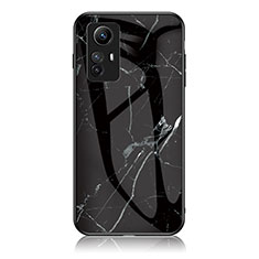 Funda Bumper Silicona Gel Espejo Patron de Moda Carcasa para Xiaomi Redmi Note 12S Negro