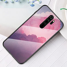 Funda Bumper Silicona Gel Espejo Patron de Moda Carcasa para Xiaomi Redmi Note 8 Pro Morado