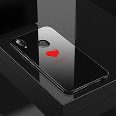 Funda Bumper Silicona Gel Espejo Patron de Moda Carcasa S01 para Huawei P20 Lite Negro