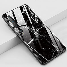 Funda Bumper Silicona Gel Espejo Patron de Moda Carcasa S01 para Xiaomi Mi 10 Negro