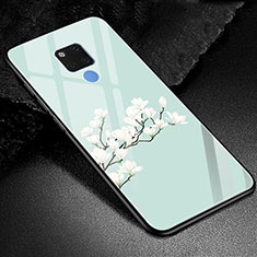 Funda Bumper Silicona Gel Espejo Patron de Moda Carcasa S02 para Huawei Mate 20 X 5G Cian