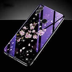 Funda Bumper Silicona Gel Espejo Patron de Moda Carcasa S04 para Huawei Honor 10 Lite Morado