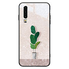 Funda Bumper Silicona Gel Espejo Patron de Moda Carcasa S04 para Huawei P30 Blanco