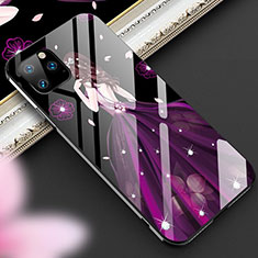 Funda Bumper Silicona Gel Espejo Vestido de Novia Carcasa M01 para Apple iPhone 11 Pro Max Morado