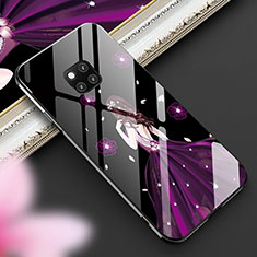 Funda Bumper Silicona Gel Espejo Vestido de Novia Carcasa para Huawei Mate 20 Pro Morado