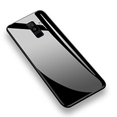Funda Bumper Silicona Transparente Espejo 360 Grados T02 para Samsung Galaxy A6 Plus Negro