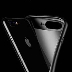 Funda Bumper Silicona Transparente Espejo para Apple iPhone 8 Plus Negro