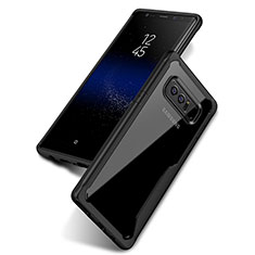 Funda Bumper Silicona Transparente Gel para Samsung Galaxy Note 8 Duos N950F Negro