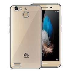 Funda Bumper Silicona Transparente Mate para Huawei G8 Mini Plata