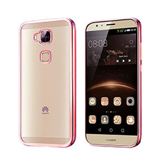 Funda Bumper Silicona Transparente Mate para Huawei G8 Oro Rosa