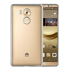 Funda Bumper Silicona Transparente Mate para Huawei Mate 8 Plata