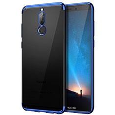 Funda Bumper Silicona Transparente Mate para Huawei Rhone Azul