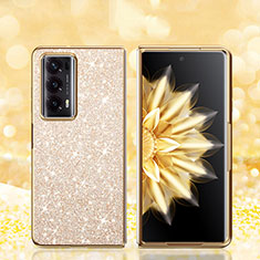 Funda Bumper Silicona y Plastico Carcasa Frontal y Trasera 360 Grados Bling-Bling para Huawei Honor Magic V2 5G Oro