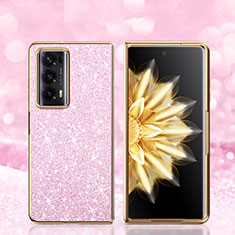 Funda Bumper Silicona y Plastico Carcasa Frontal y Trasera 360 Grados Bling-Bling para Huawei Honor Magic V2 Ultimate 5G Oro Rosa