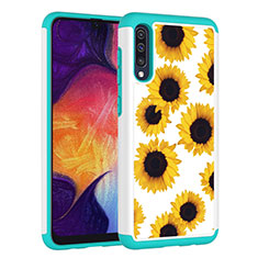 Funda Bumper Silicona y Plastico Carcasa Frontal y Trasera 360 Grados JX1 para Samsung Galaxy A30S Amarillo