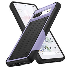 Funda Bumper Silicona y Plastico Carcasa Frontal y Trasera 360 Grados MQ1 para Google Pixel 7 5G Morado