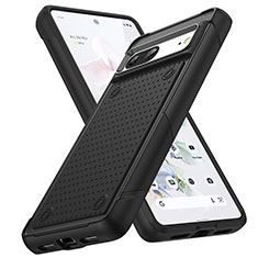 Funda Bumper Silicona y Plastico Carcasa Frontal y Trasera 360 Grados MQ1 para Google Pixel 7 5G Negro