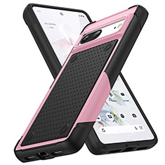 Funda Bumper Silicona y Plastico Carcasa Frontal y Trasera 360 Grados MQ1 para Google Pixel 7 5G Rosa