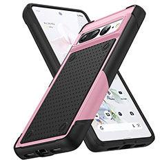 Funda Bumper Silicona y Plastico Carcasa Frontal y Trasera 360 Grados MQ1 para Google Pixel 7 Pro 5G Rosa